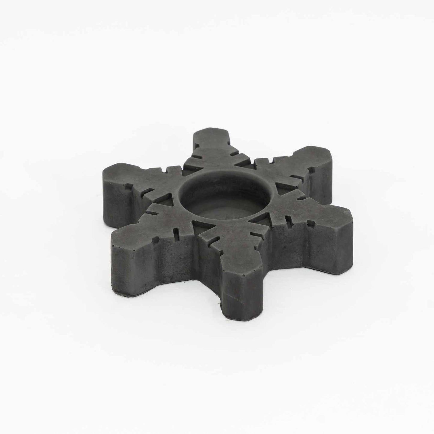 Starry Glow- Dark Concrete Geometric Snowflake tealight Candle Holder