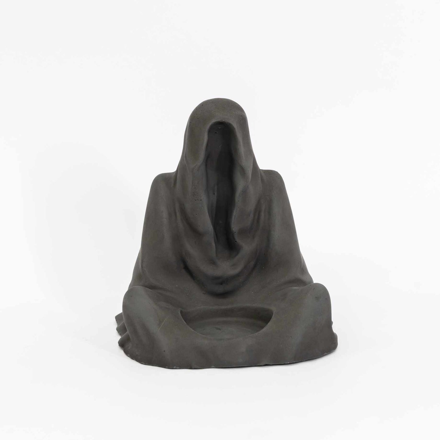 Monk in a Robe- Concrete Tealight Candle holder featuring a Monk Clad in a Medieval Robe