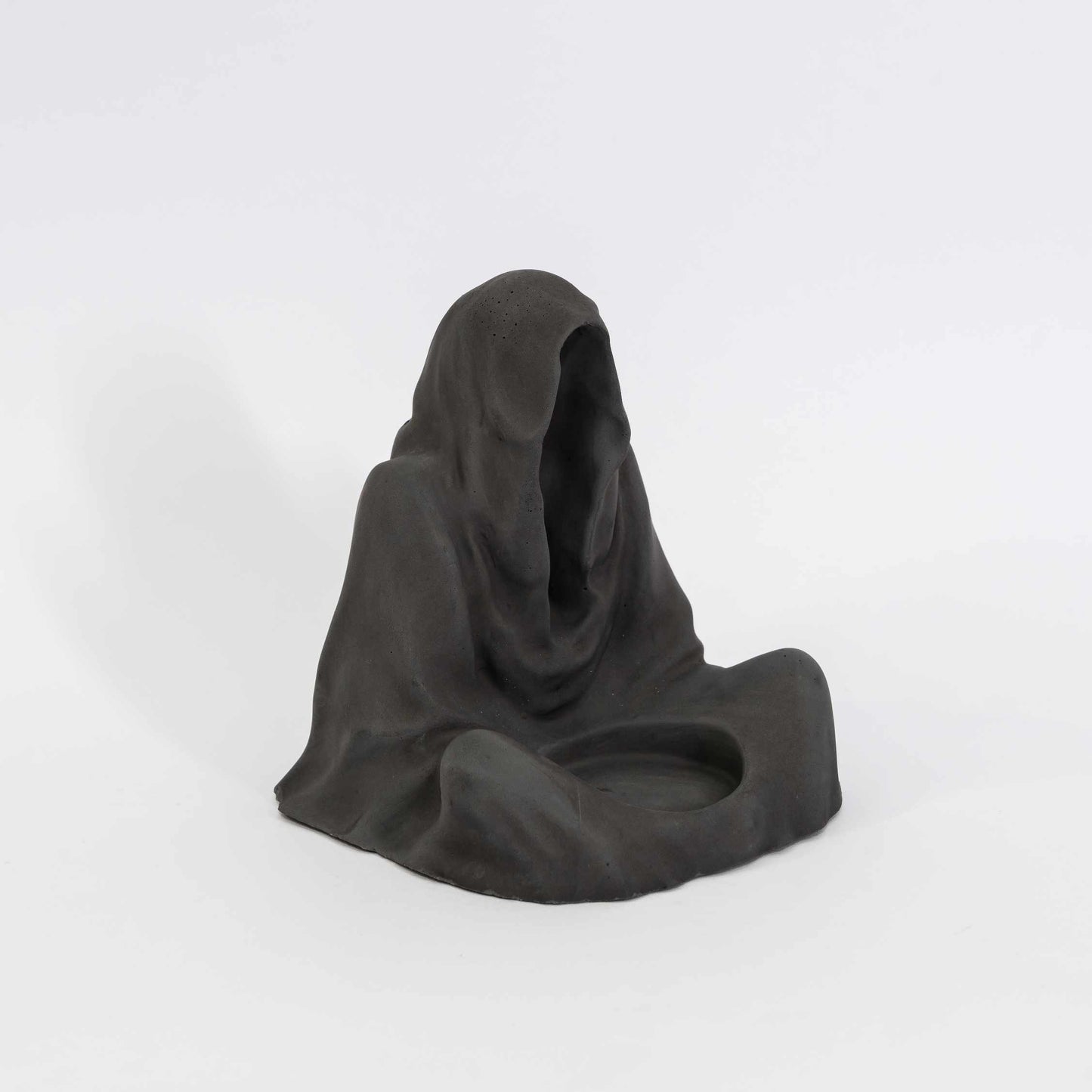 Monk in a Robe- Concrete Tealight Candle holder featuring a Monk Clad in a Medieval Robe