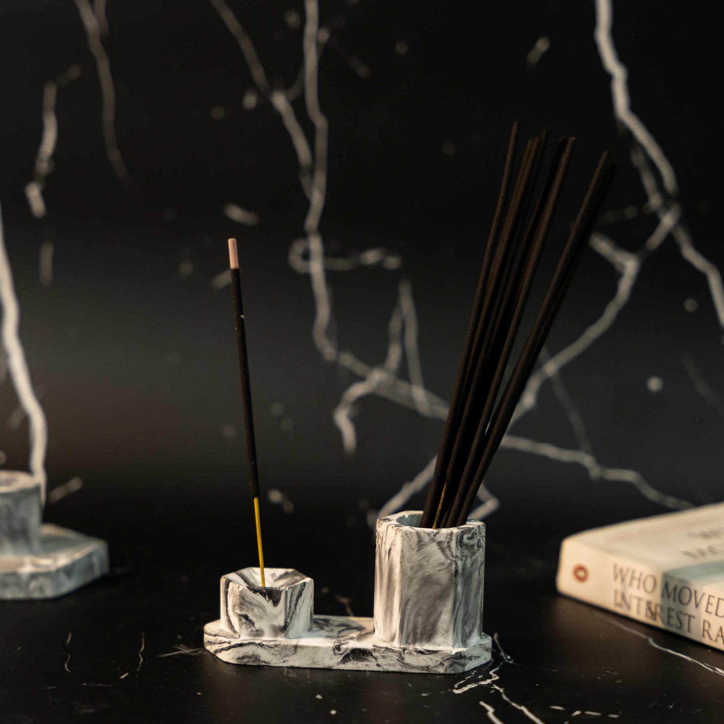ZenStone Candle & Incense Stick holder for Pooja Room Decor