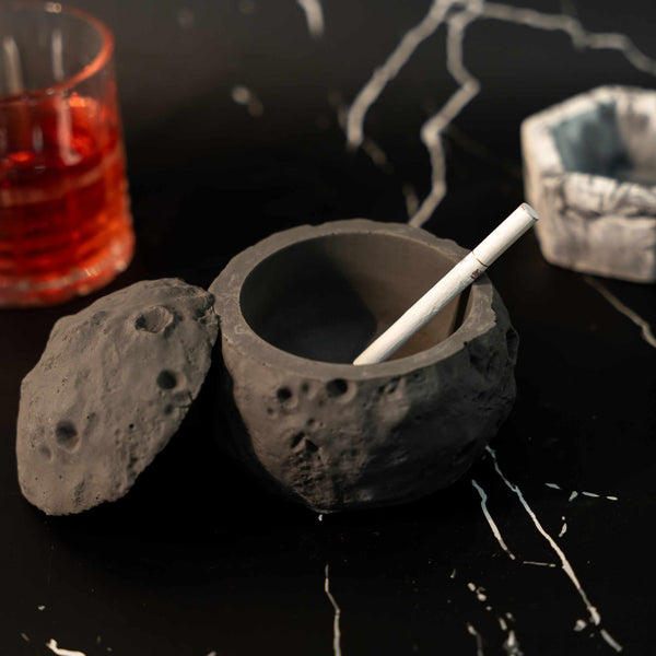 Moonlit - Moon Surface Ashtray with Lid