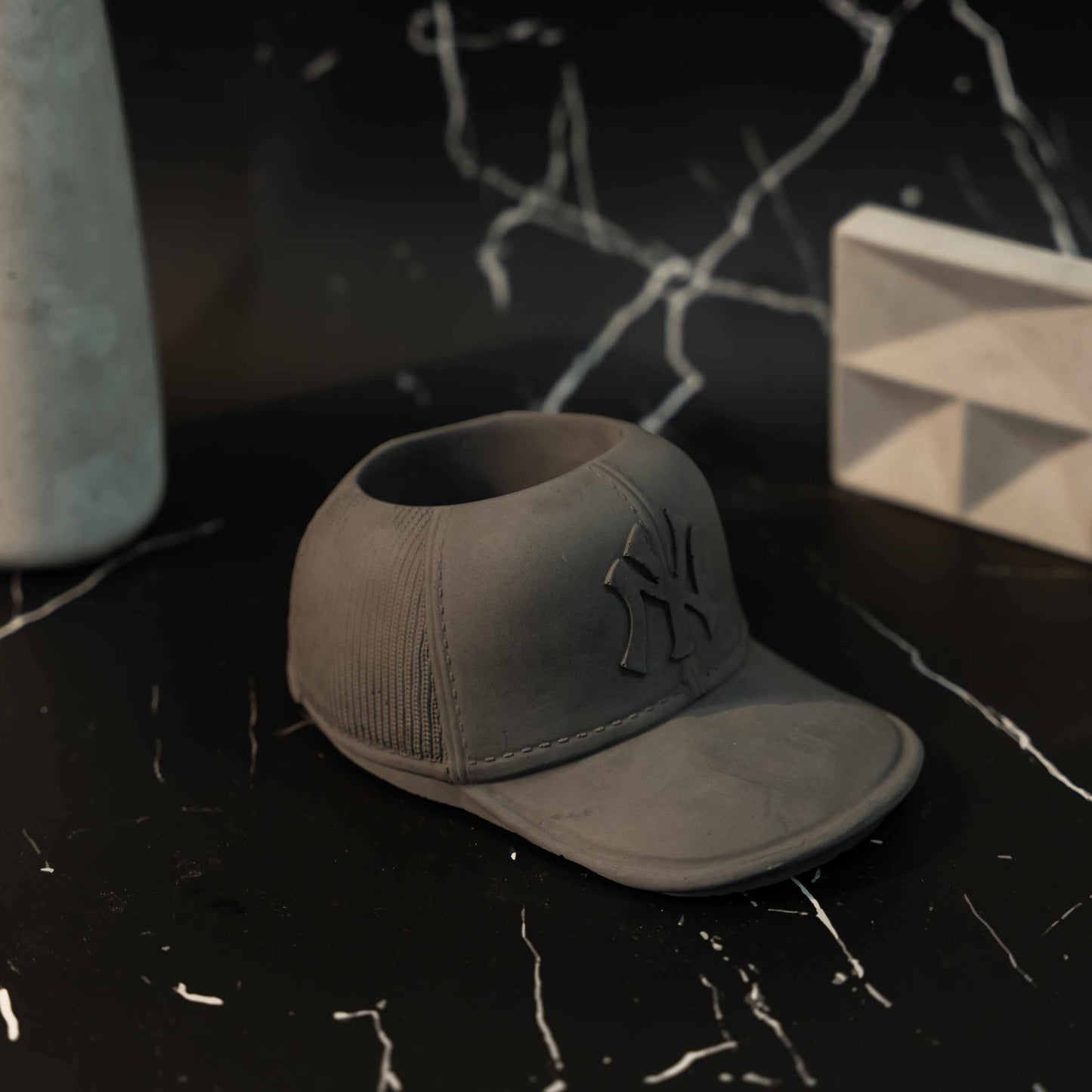 Capstone Firepit - NY Cap inspired designer Concrete firepit with Lid