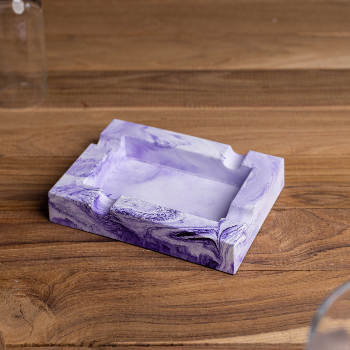 Rectashtray Orchid Marble - Sleek and contemporary design Ashtray