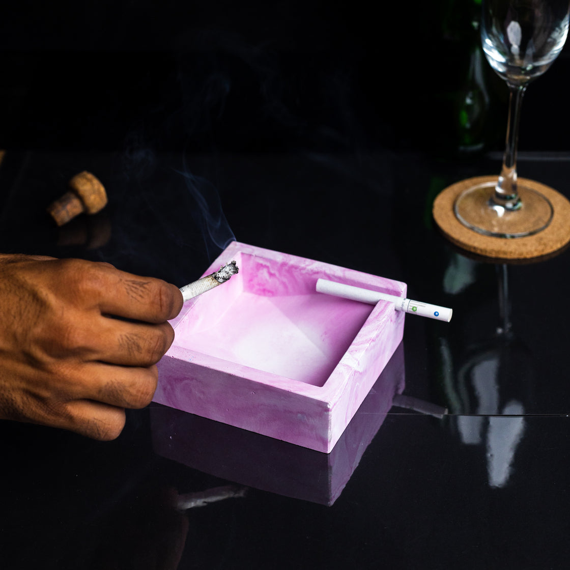 Squash Tray Candy Marble - A Square Shaped Ashtray- a perfect gift for friends, your partner, and colleagues.