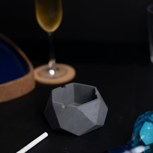 Hextray 2.0 Dark Concrete - Geometric Pattern Hexagonal Ashtray