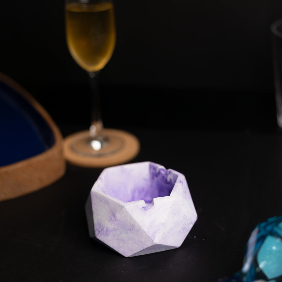 Hextray 2.0 Nero Marble - Geometric Pattern Hexagonal Ashtray