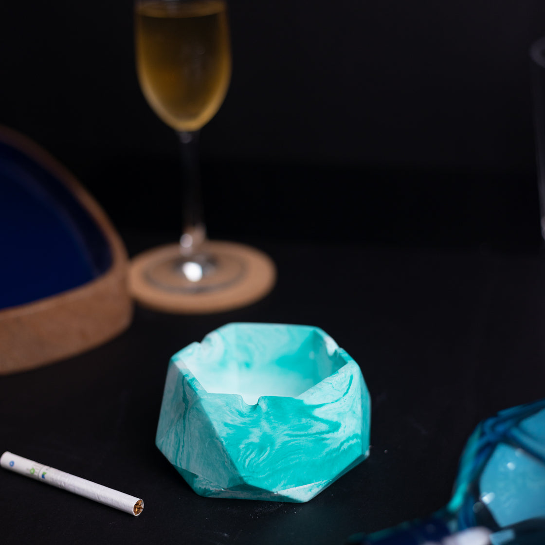 Hextray 2.0 Orchid Marble - Geometric Pattern Hexagonal Ashtray