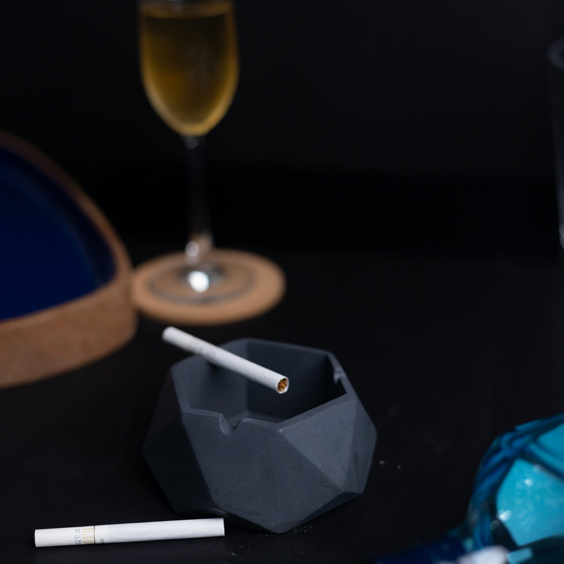 Hextray 2.0 Nero Marble - Geometric Pattern Hexagonal Ashtray