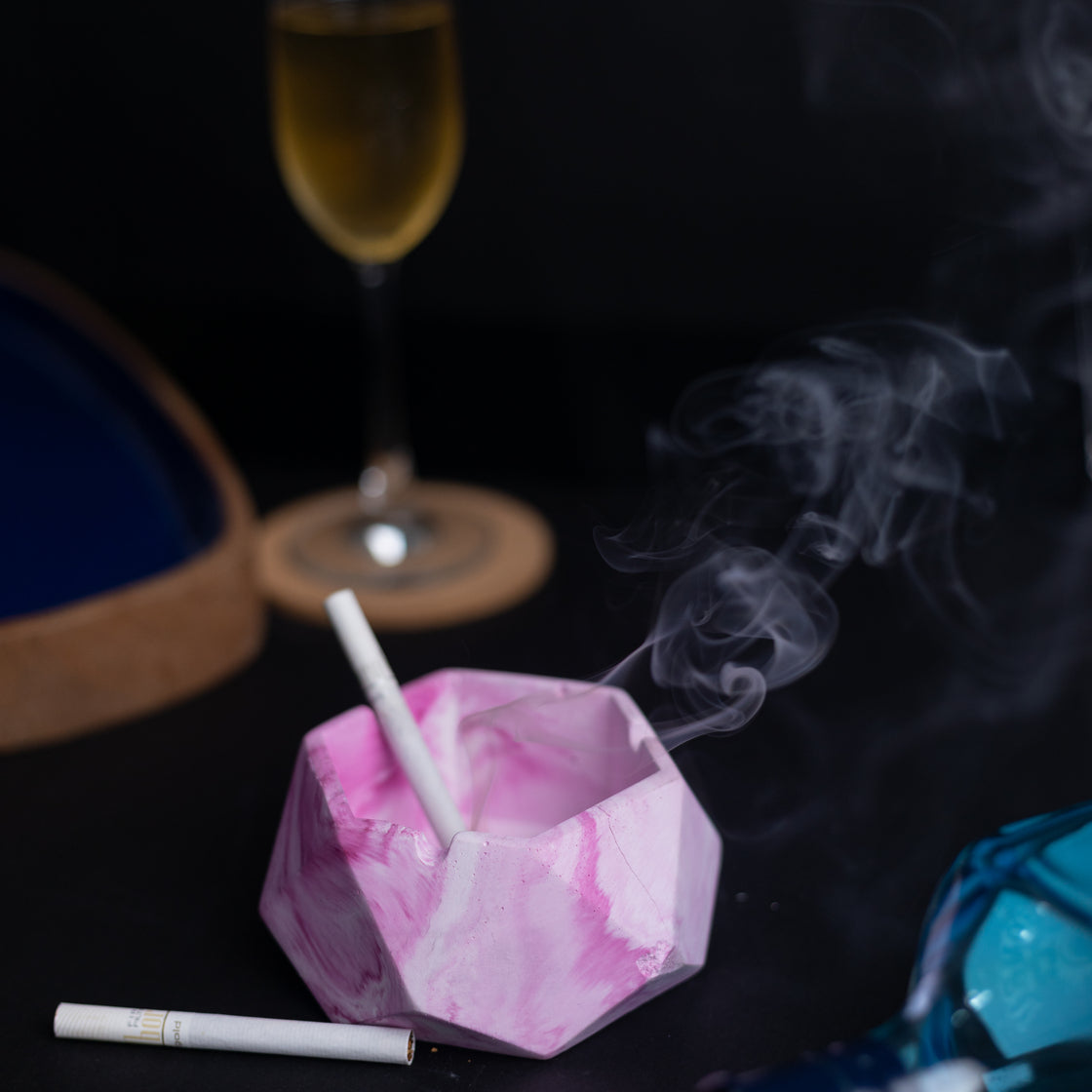 Hextray 2.0 Nero Marble - Geometric Pattern Hexagonal Ashtray