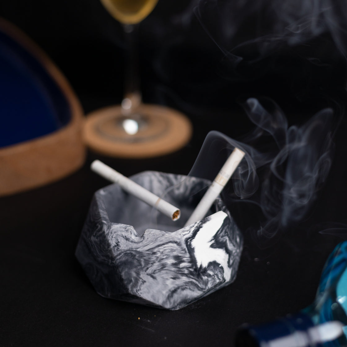 Hextray 2.0 Nero Marble - Geometric Pattern Hexagonal Ashtray