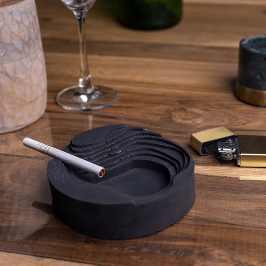 Cavash Tray Black - Unique Ashtray- A Contemporary Design, the perfect gift for friends and colleagues.