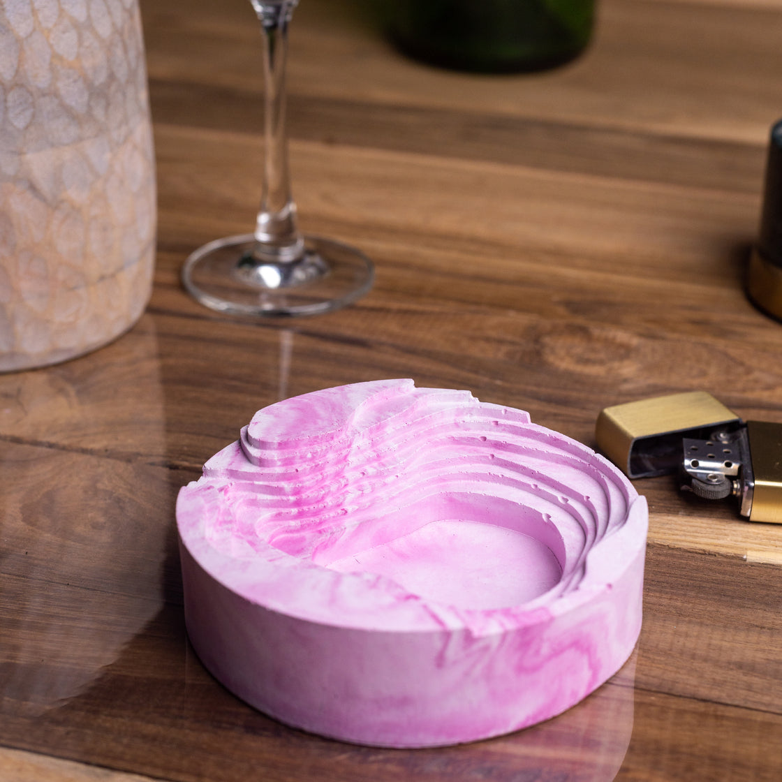 Cavash Tray Dark Concrete- Unique Ashtray- A Contemporary Design, the perfect gift for friends and colleagues.