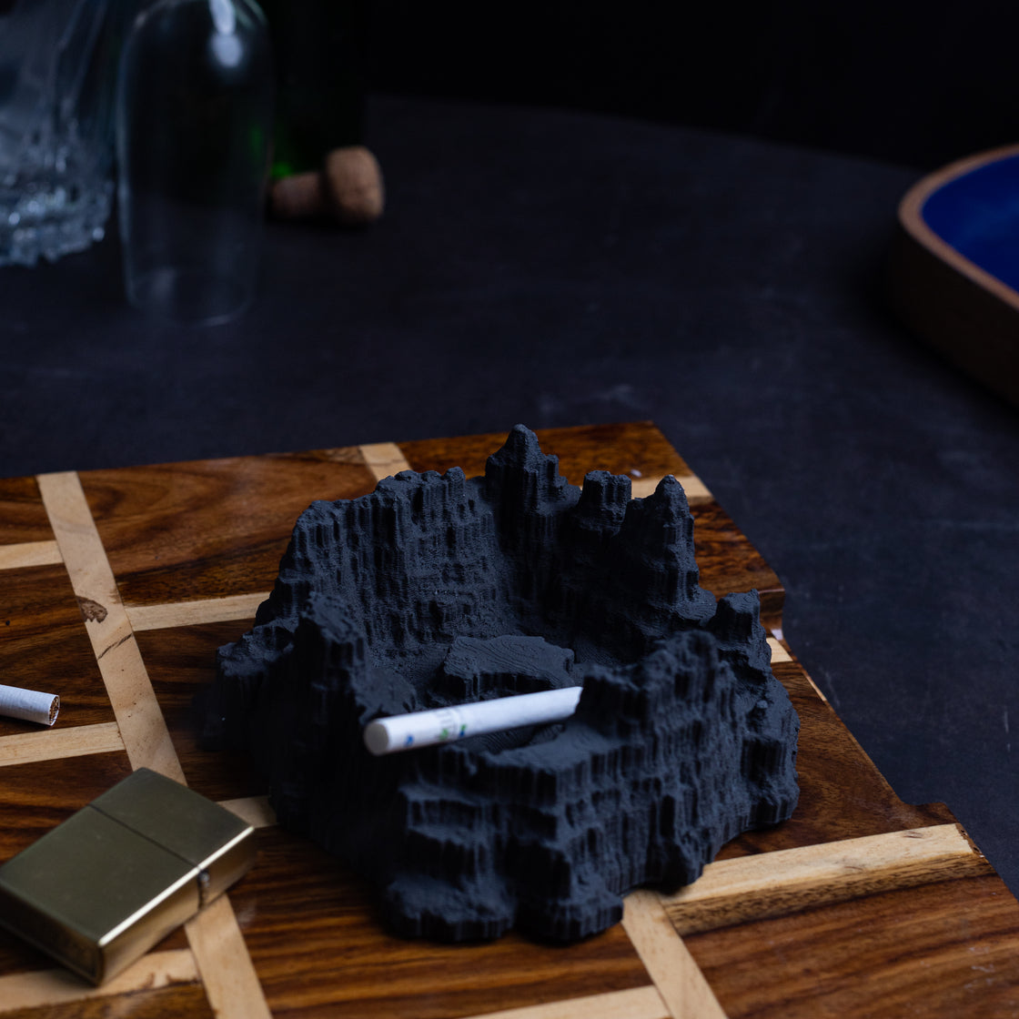 The Grand Canyon Black - Mountain Shaped Ashtray and Decor Piece