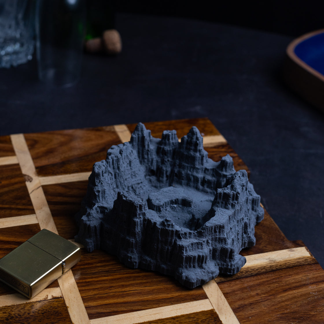 New The Grand Canyon Black - Mountain Shaped Ashtray and Decor Piece