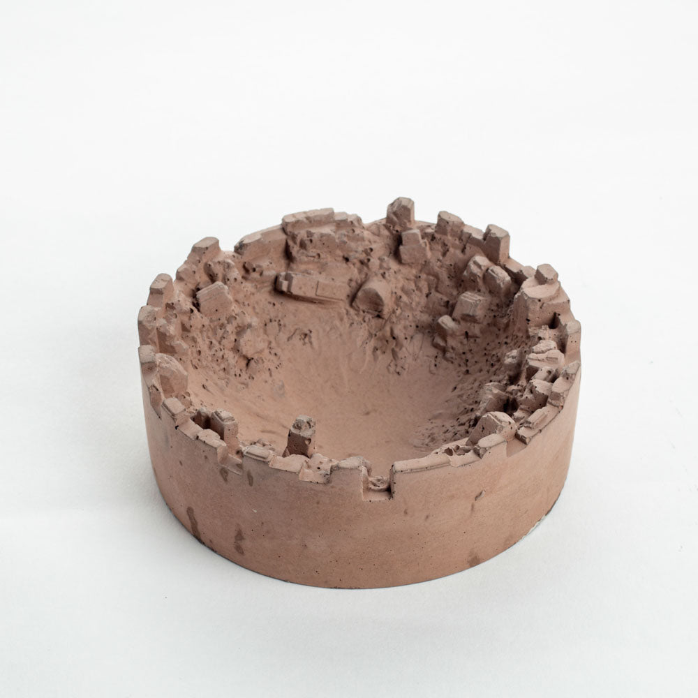 Urnfield Contemporary Circular Concrete Ashtray