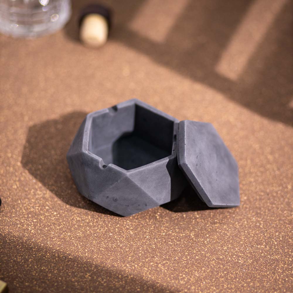 New Hextray 2.0 Nero Marble - Geometric Pattern Hexagonal Ashtray