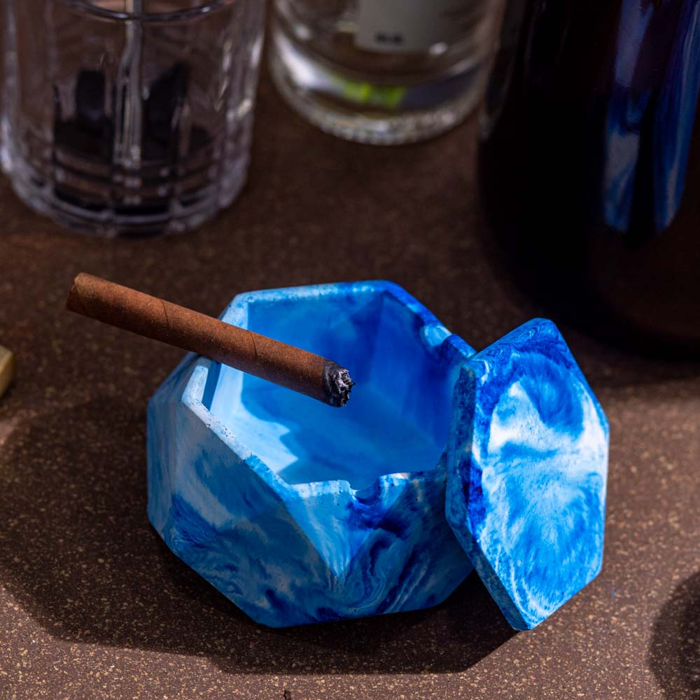 Hextray 2.0 Nero Marble - Geometric Pattern Hexagonal Ashtray