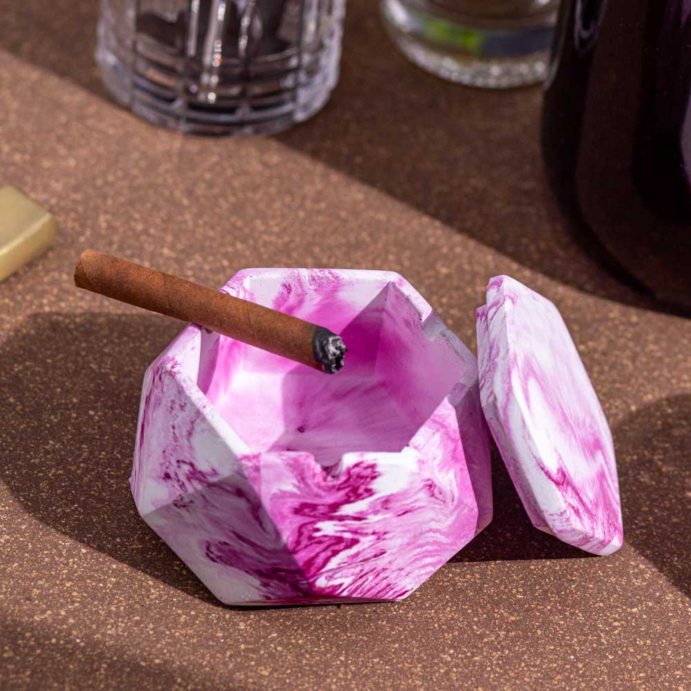 Hextray 2.0 Mint Marble - Geometric Pattern Hexagonal Ashtray