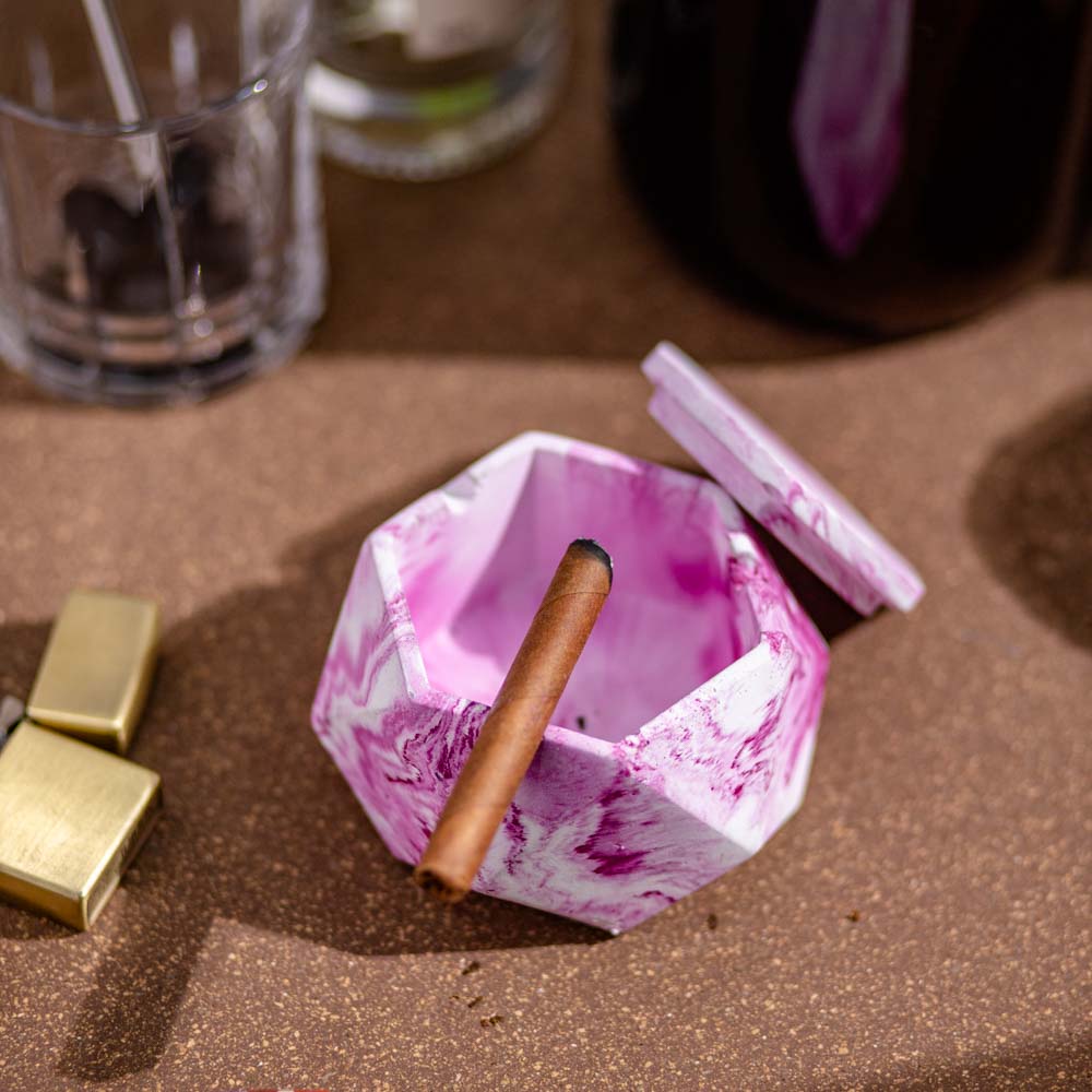 Hextray 2.0 Nero Marble - Geometric Pattern Hexagonal Ashtray