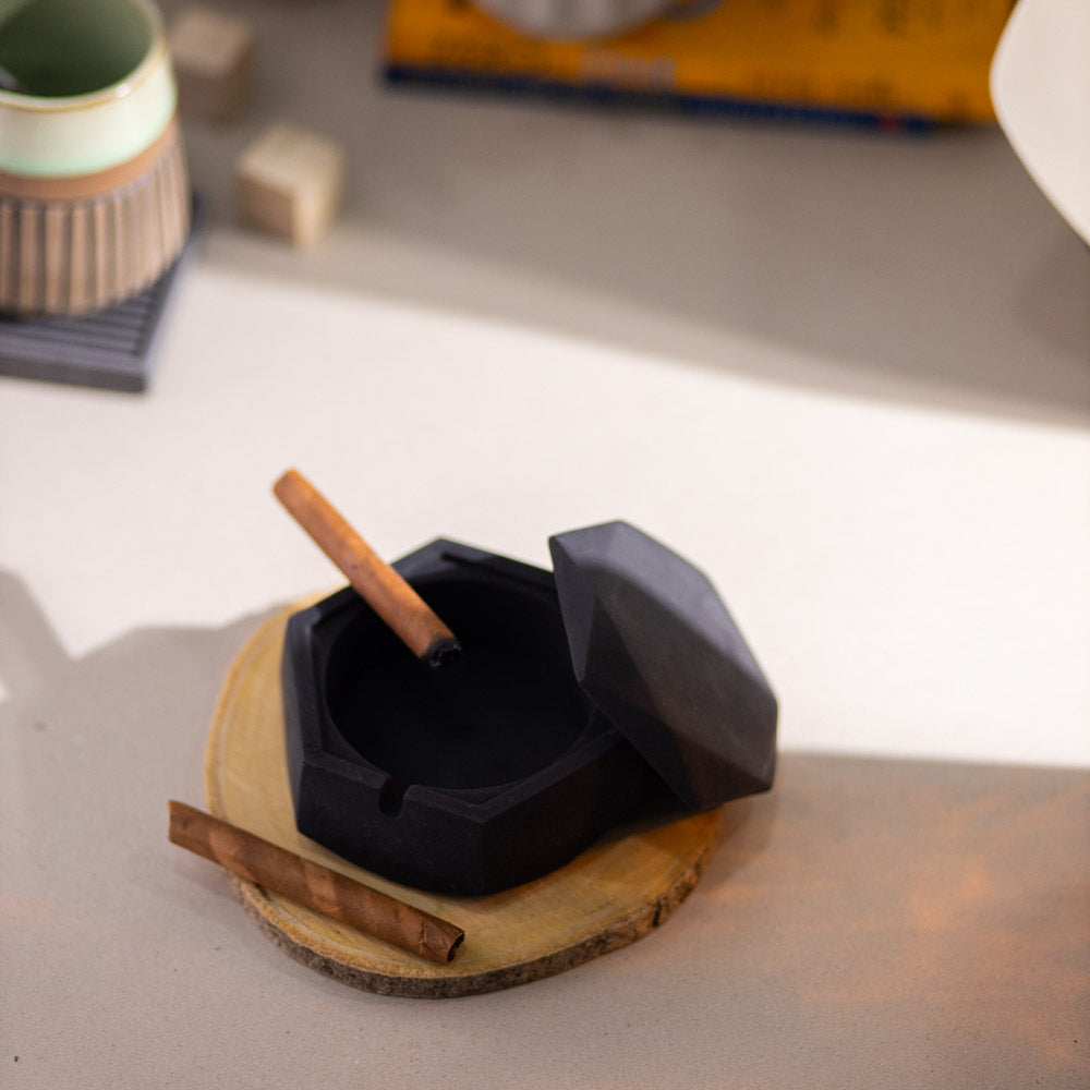 Hextray Cloud - Hexagonal Geometric Ashtray for Indoor, Outdoor, Car, Office or Home Decor