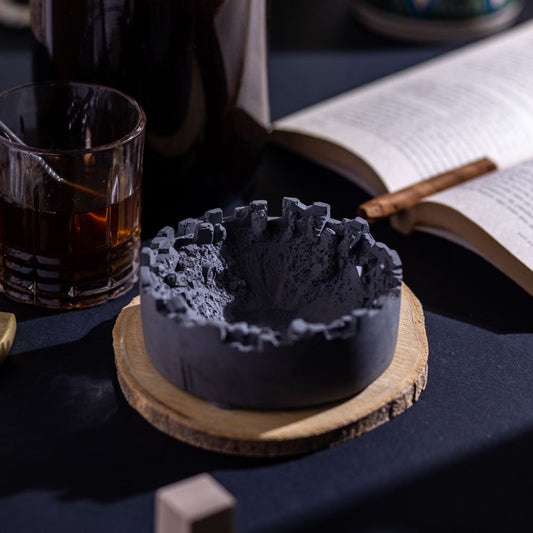 Urnfield Contemporary Circular Concrete Ashtray