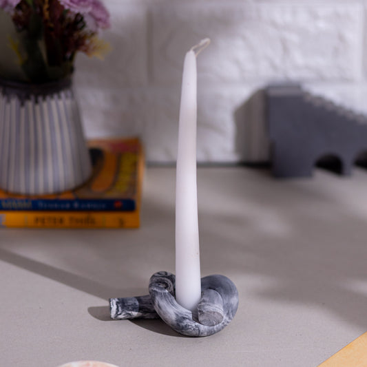 Knot- Contemporary Candle Holders in a sought-after monochromatic color palette