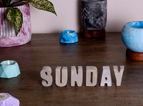 Free with every PREPAID order! 'Your Name' Initials Capital Alphabets in Concrete.