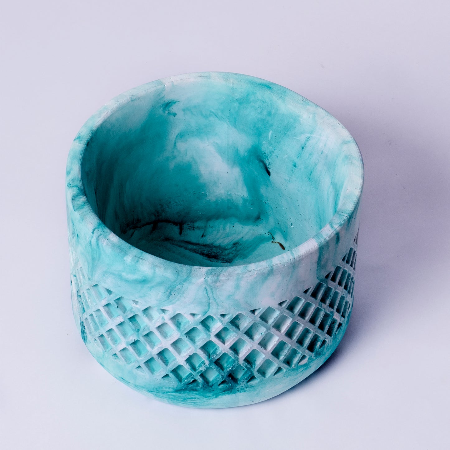 Dimen Planter Mint Marble - Best Geometric Planter for home Decor for Indoor & Outoor Gardening