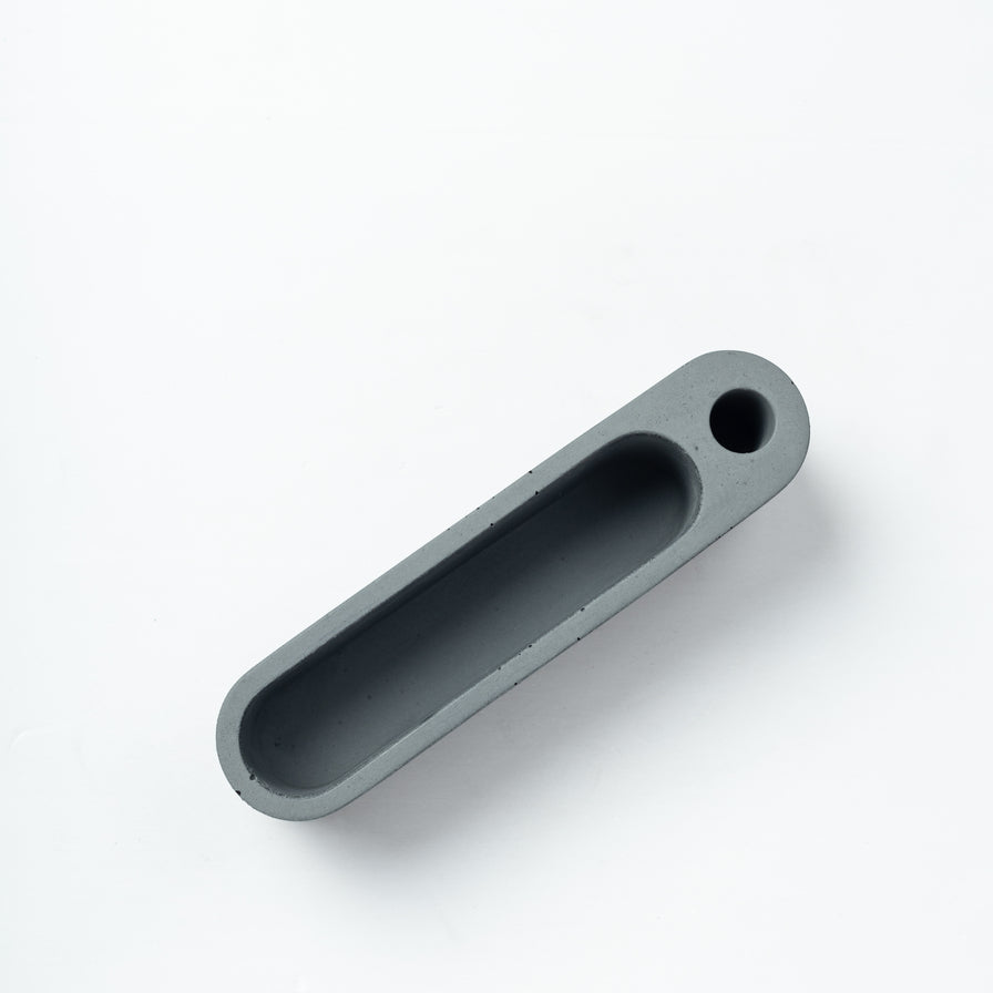 Penard Holder- Dark Concrete Pen and Business Card Stand- Desk Essentials by Greyt