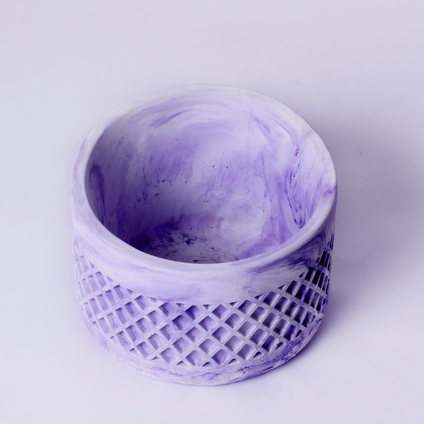 Dimen Planter Orchid Marble - Best Geometric Planter for home Decor for Indoor & Outoor Gardening