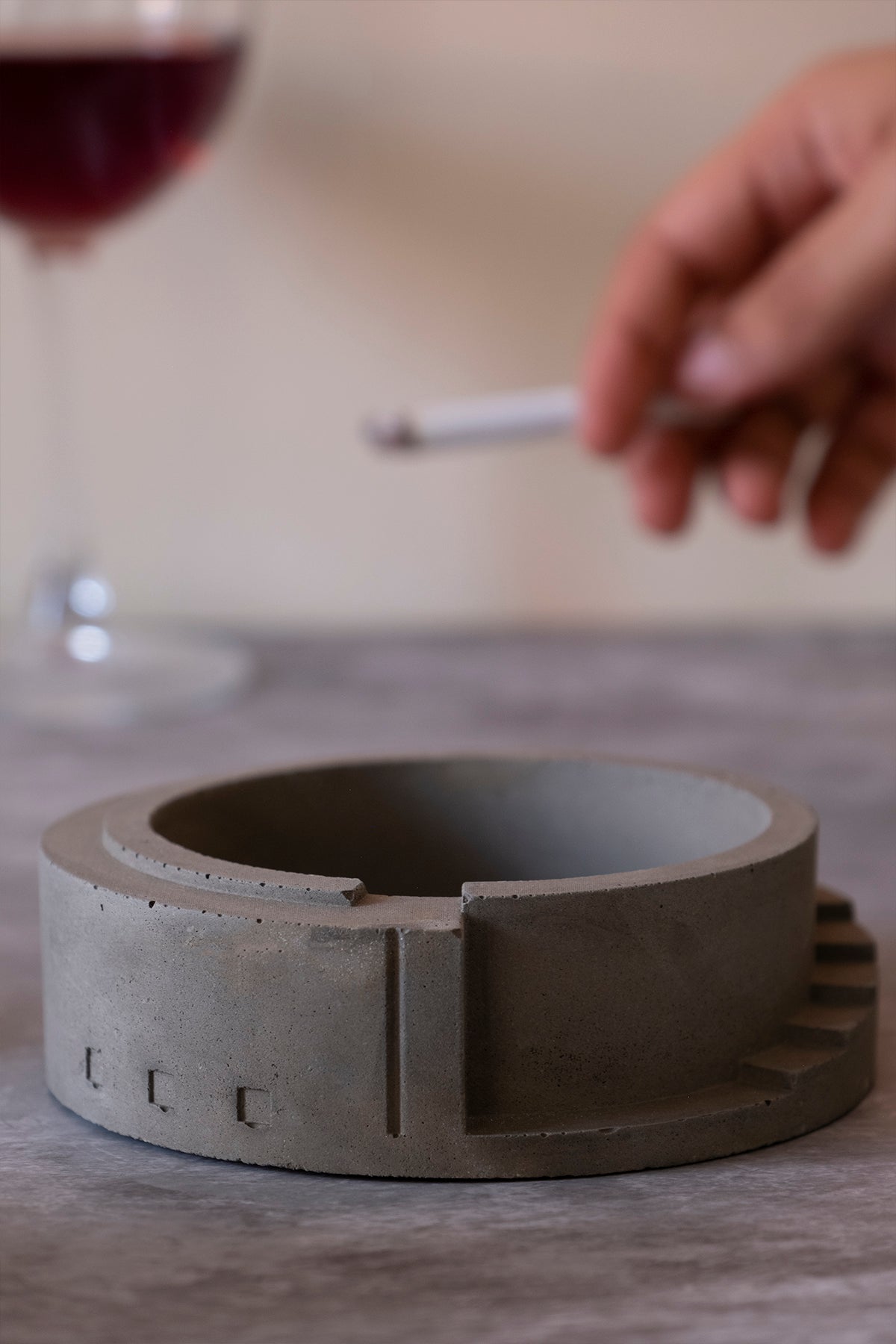 Spiro Midnight Blue - Spiral Shaped Accessory tray for Desk Home or Office or designer Ashtray for made of concrete.