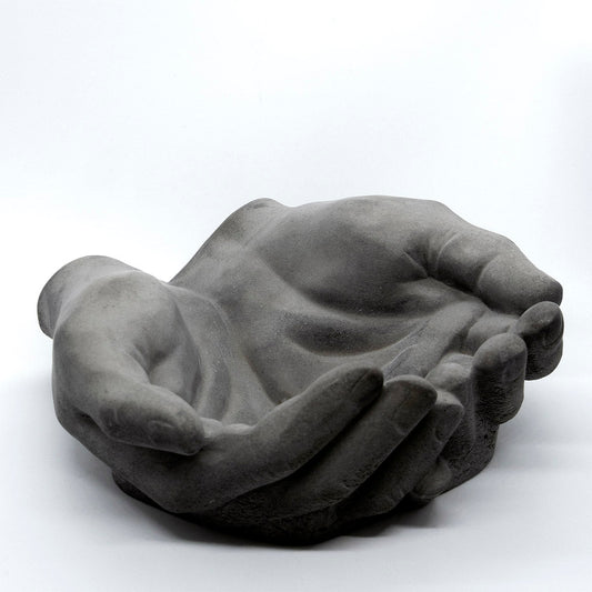 Docile Dark Concrete - Multipurpose Real Human Hand Sculpture for Office & Home