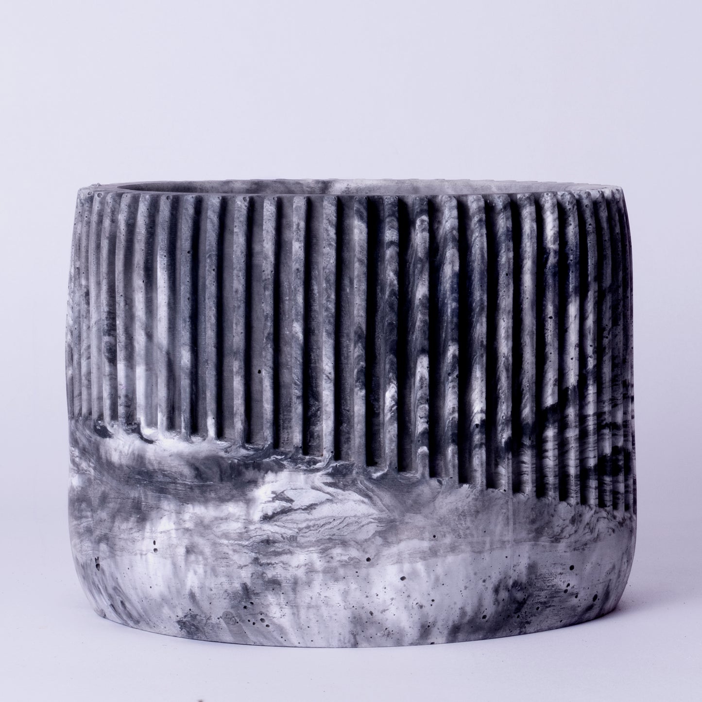 Kurl Planter Nero Marble - Best Geometric Planter for Balcony & Garden