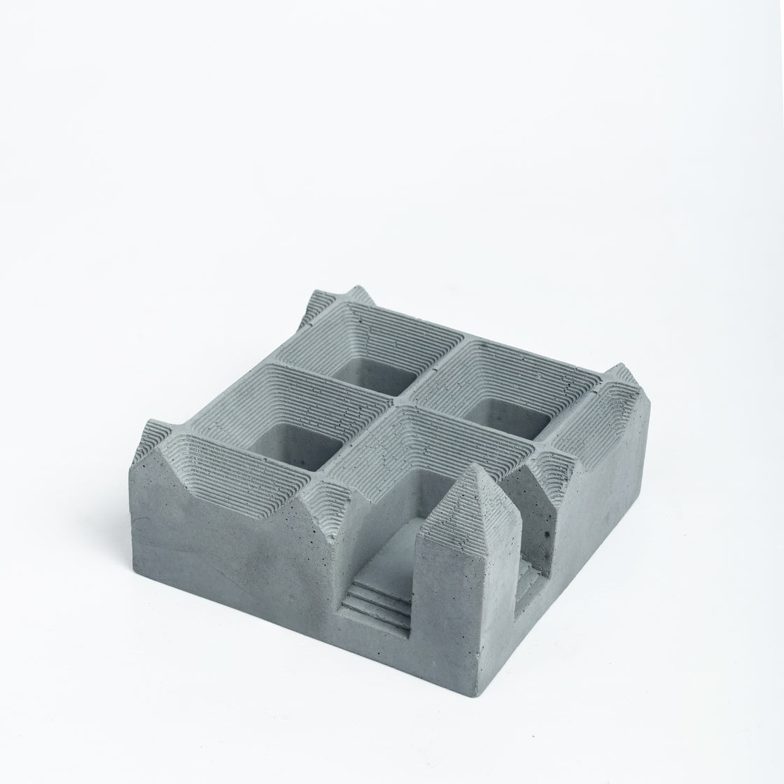 Squamid-Black-TableTop Decor from the house of Greyt- Square Shaped Holder with a unique design- can be used as a pen stand, toothbrush holder, makeup holder