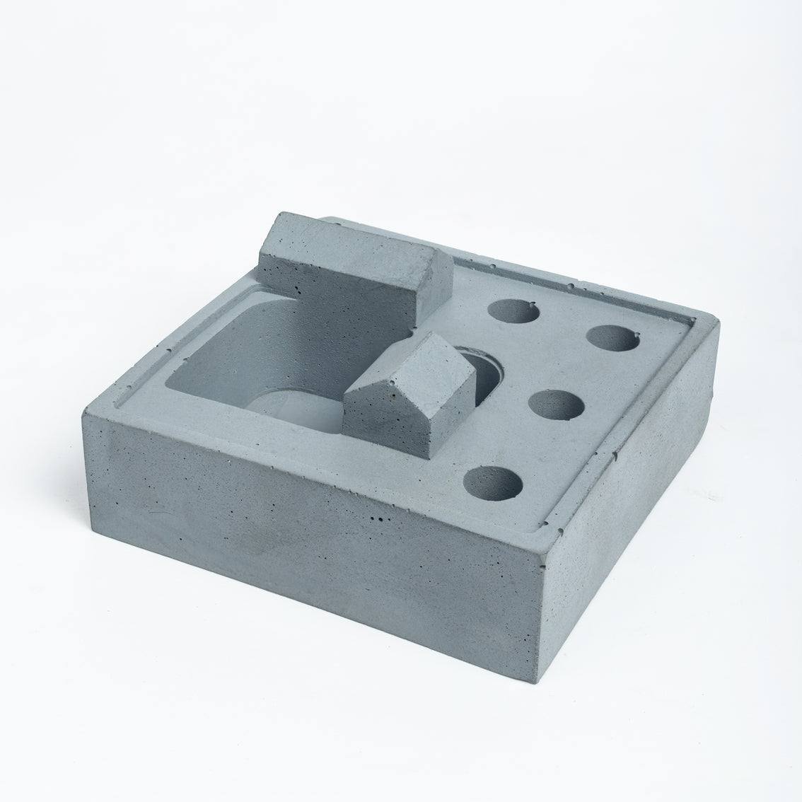 Dwelling-Dark Concrete-Quirky Pen Stand- Creative Monochromatic School Supplies/ office supplies/ desk essentials