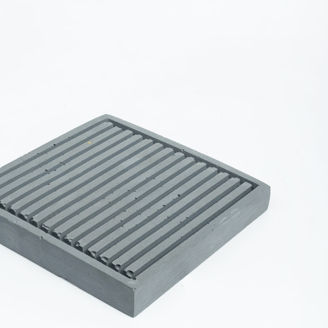 Squaline- Set of 6 Coasters-Dark Concrete-Buy home decor items online- Contemporary design coasters with a square outline and an array of lines.