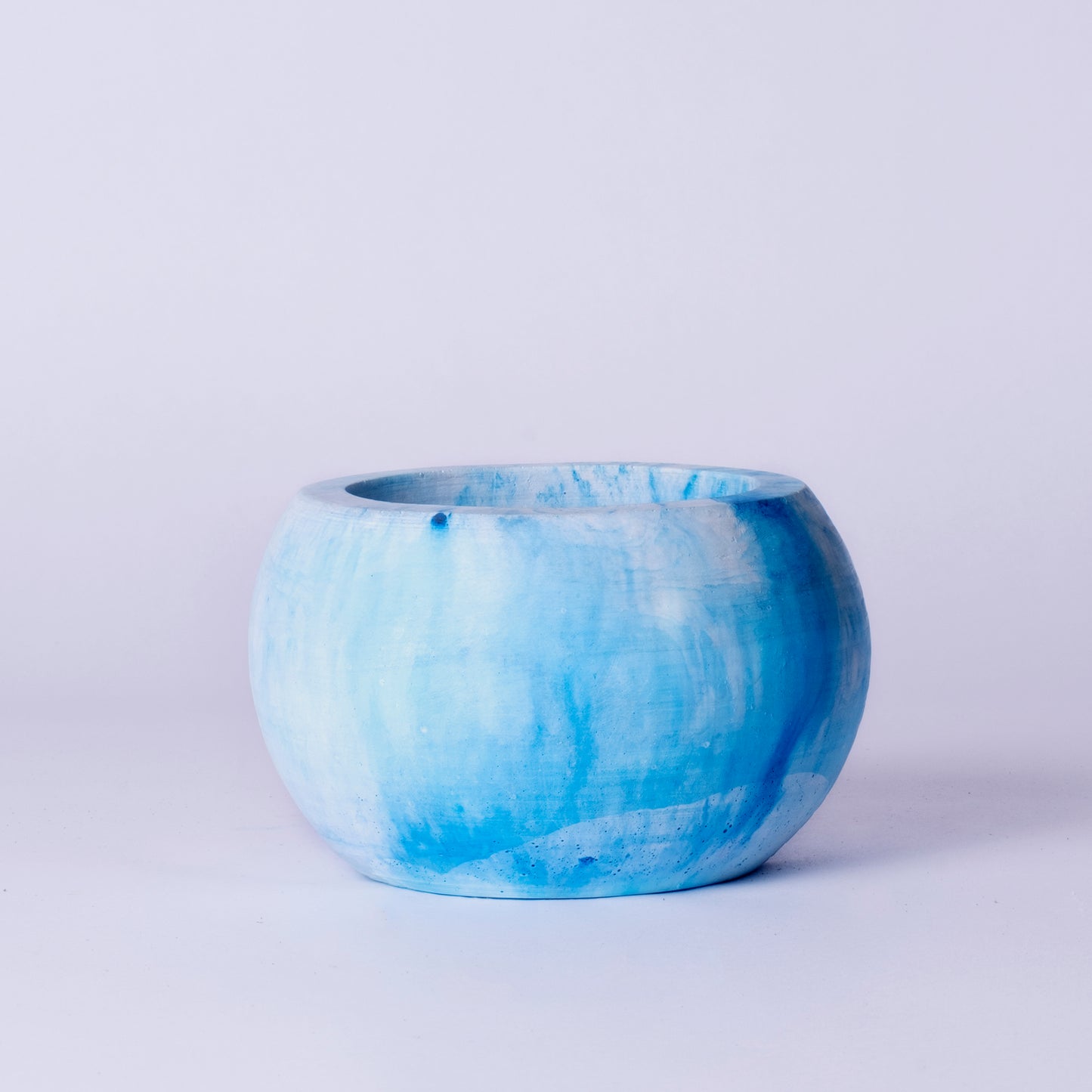 Orb Planter Midnight Blue - Classic Concrete Succulent Planter in lively earthy colours, perfect for home decor & gifting.