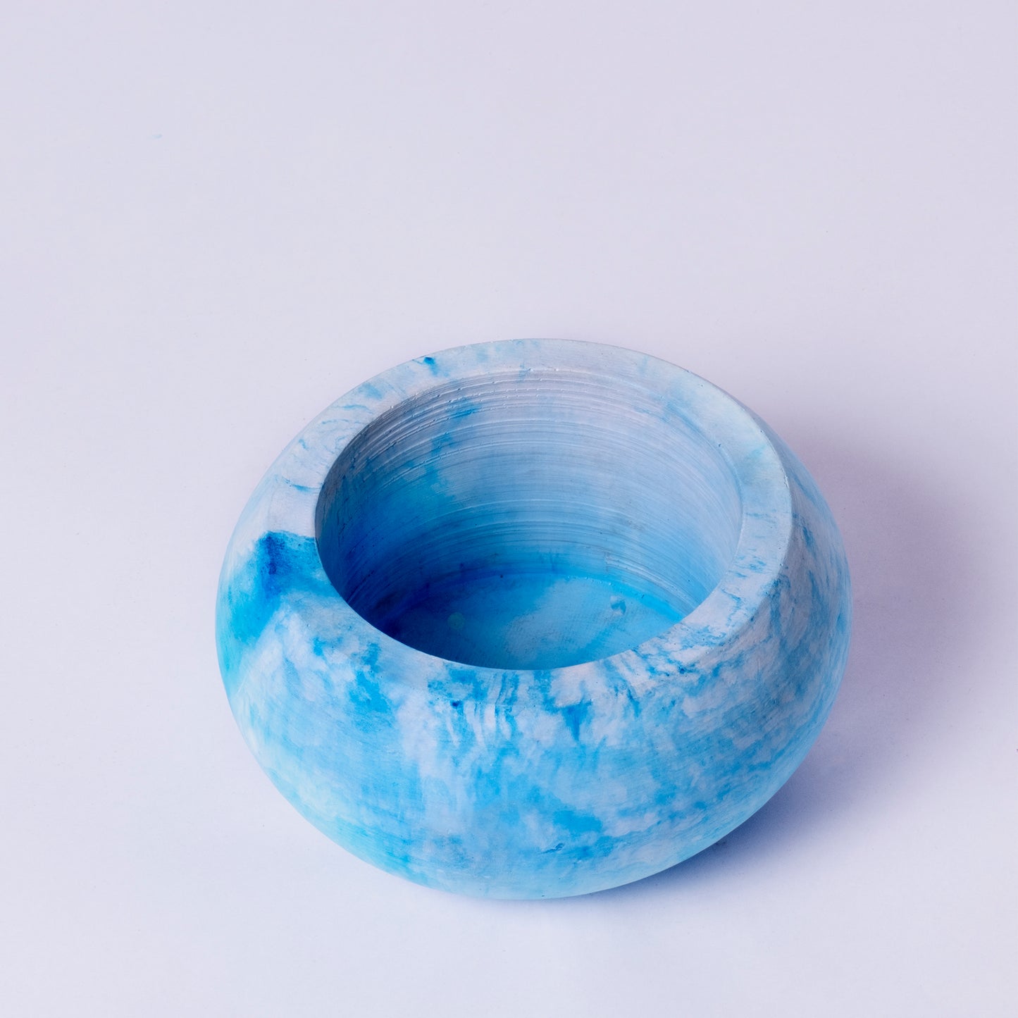 Orb Planter Midnight Blue - Classic Concrete Succulent Planter in lively earthy colours, perfect for home decor & gifting.