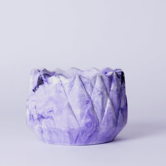 Pyne Planter Orchid Marble - Geometric Table top planter, diamond shaped surface