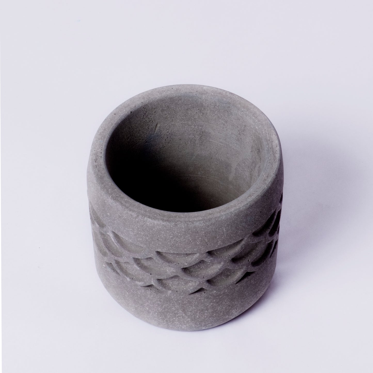 Camber Planter Dark Concrete - Designer Planter for Succulents or Small Size plants
