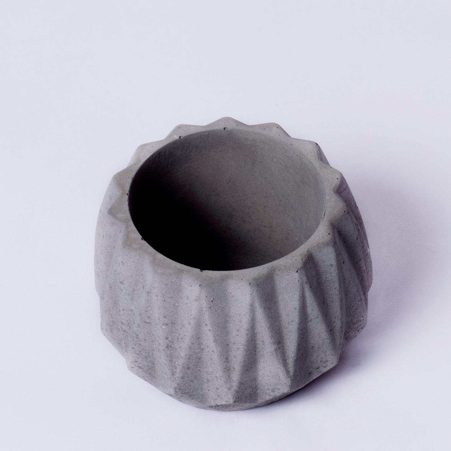 Onca Dark Concrete - Geometric Succulent Planter for Table top Decor, Window sill or Ledge for Home & Office