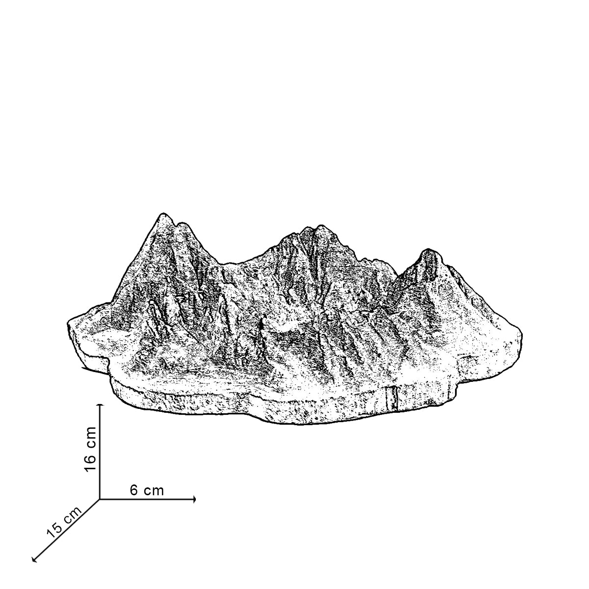 Alpine Dark Concrete Snowcapped Mountains- makes for a lovely decor piece and an ashtray