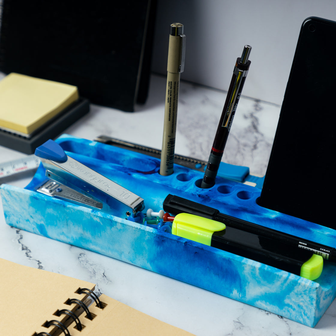 Trough Organiser-Cloud-Cardholder and pen stand