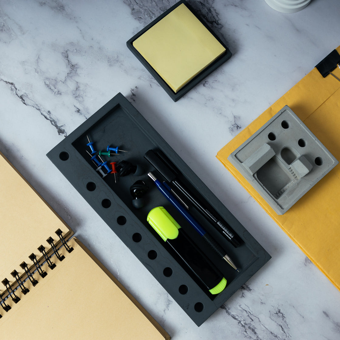 Recto-Black-Desk and drawer organizer for your work desk, study table, library