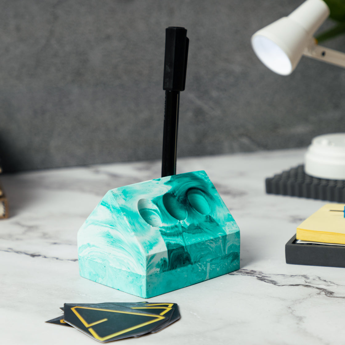 Cabana Stand- Orchid Marble-Pencil Stand