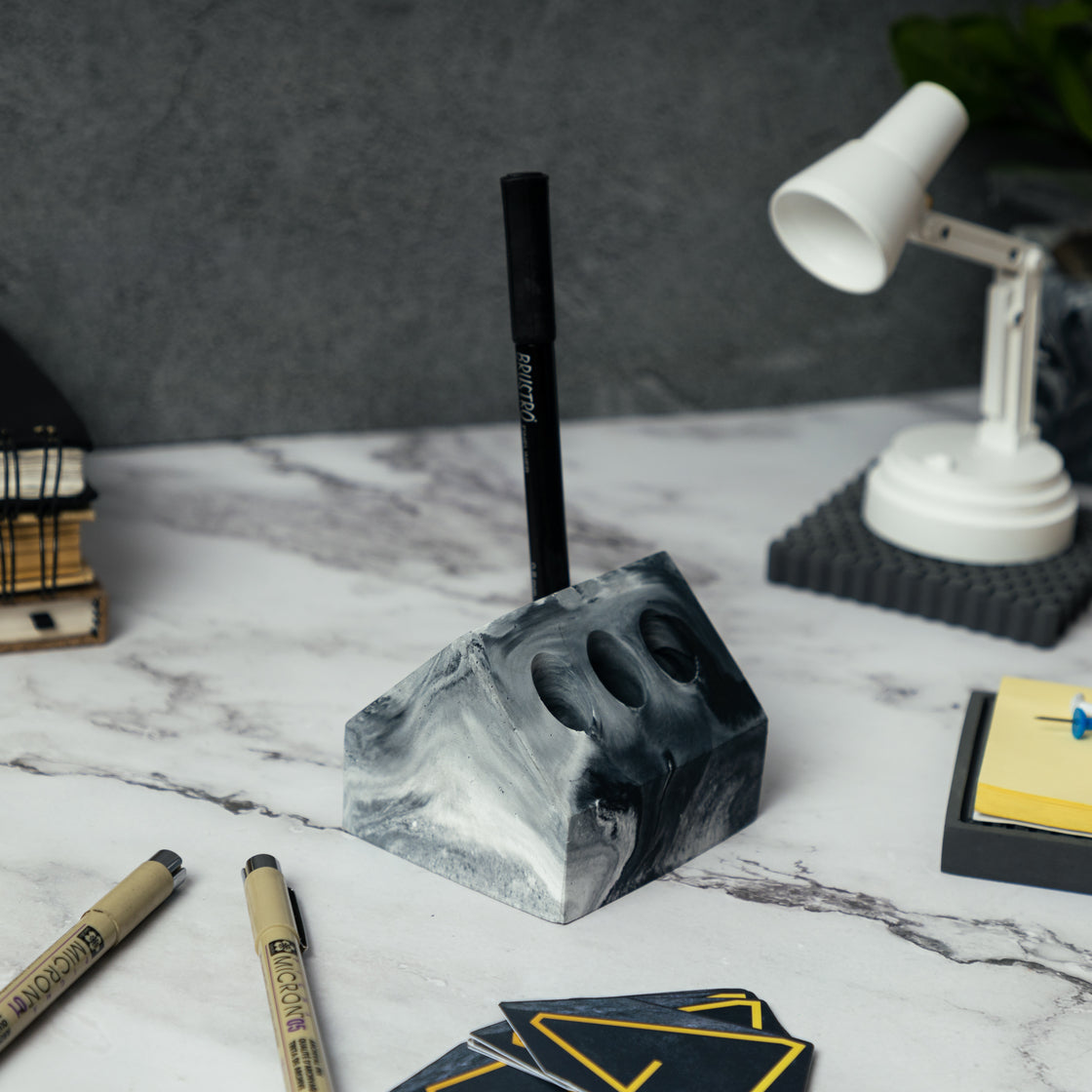 Cabana Stand- Orchid Marble-Pencil Stand