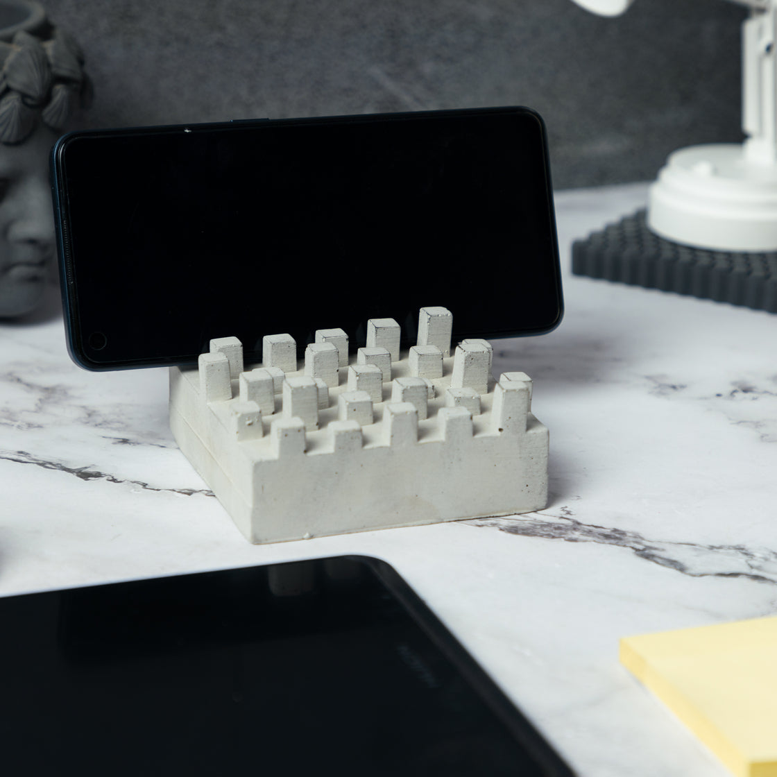 Popup Cube-Cement Finish-Square design Sturdy Mobile Stand