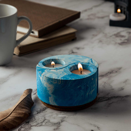 Yin Yang- Set of 2 Inspired tealight candle holder