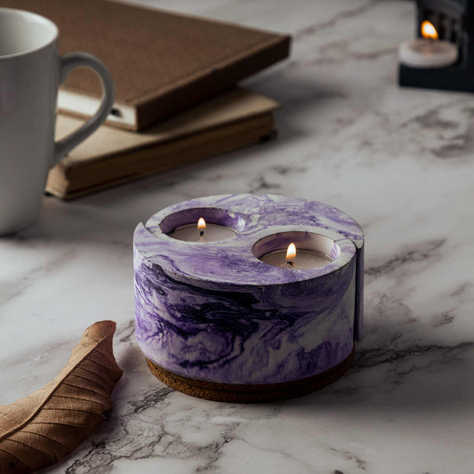 Yin Yang- Set of 2 Inspired tealight candle holder