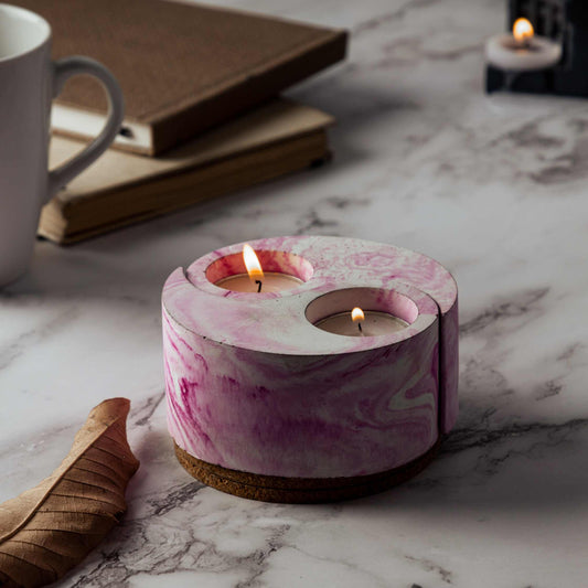 Yin Yang- Set of 2 Inspired tealight candle holder